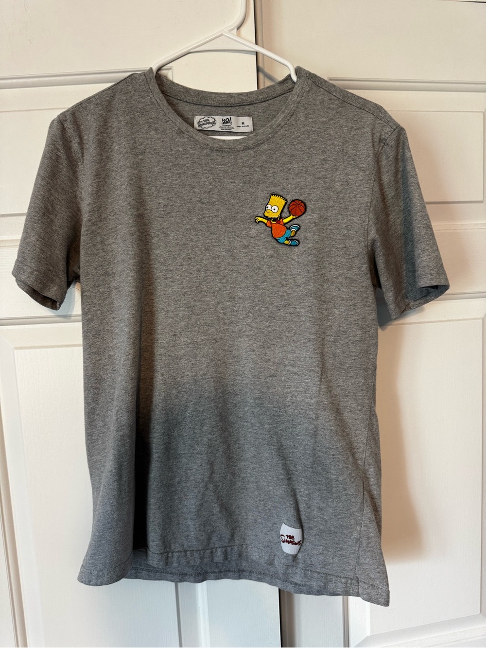 Kids Gray Bart Simpson Basketball Graphic Tee